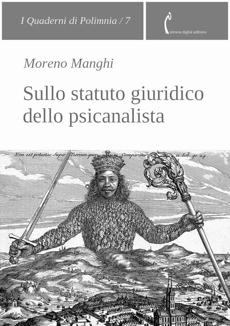  Moreno Manghi, Sullo statuto giuridico dell'attività di psicanalista